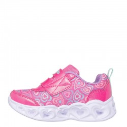 Skechers HEART  LIGHTS - BOOGIE LAND Sneakers βρεφικό παπούτσι ροζ ΦΩΤΙΖΟΜΕΝΑ (303258N-HPMT)