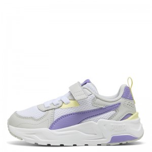 Puma Trinity Lite AC PS (391480-18)ΠΑΙΔΙΚΑ ΠΑΠΟΥΤΣΙΑ White / Lavender