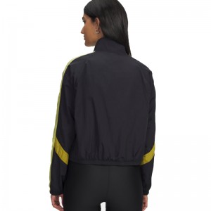 UNDER ARMOUR ICON CRINKLE JACKET WMNS (6007111-001)ΓΥΝΑΙΚΕΙΑ ΖΑΚΕΤΑ Black / Yellow Shade / Green Legacy