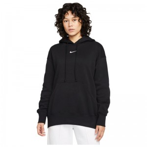 Nike Sportswear Phoenix Fleece Hoodie (DQ5860-010)ΓΥΝΑΙΚΕΙΑ ΦΟΥΤΕΡ ΜΠΛΟΥΖΑ ΜΑΥΡΗ