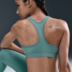 Nike Swoosh W NK SWSH LGT SPT BRA (DX6817-017)ΓΥΝΑΙΚΕΙΟ ΜΠΟΥΣΤΑΚΙ CANNON/WHITE
