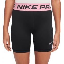 Nike Pro Παιδικό Biker Σορτς (FB1081-019)BLACK/MED SOFT PINK/WHITE