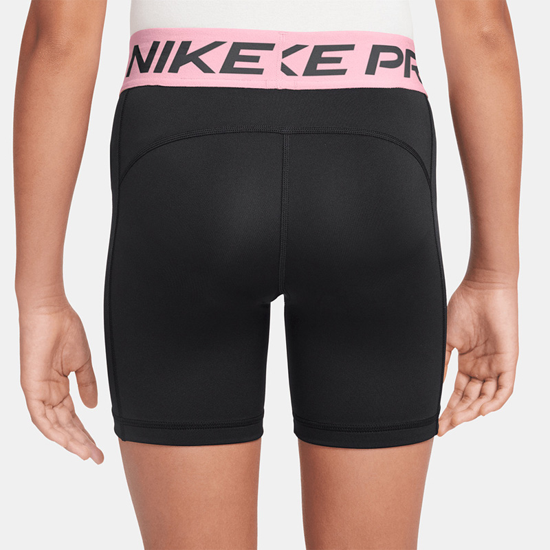 Nike Pro Παιδικό Biker Σορτς (FB1081-019)BLACK/MED SOFT PINK/WHITE