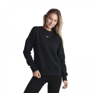 Nike Sportswear Phoenix Fleece Sweatshirt (DQ5751-010)Γυναικείο φούτερ ΜΑΥΡΟ