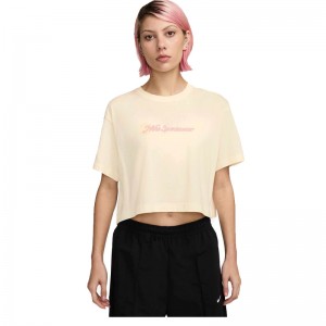 ΝΙΚΕ CLUB SPORTWEAR TEE (HV4947-110)ΓΥΝΑΙΚΕΙΟ T-SHIRT PALE IVORY