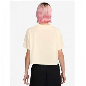 ΝΙΚΕ CLUB SPORTWEAR TEE (HV4947-110)ΓΥΝΑΙΚΕΙΟ T-SHIRT PALE IVORY
