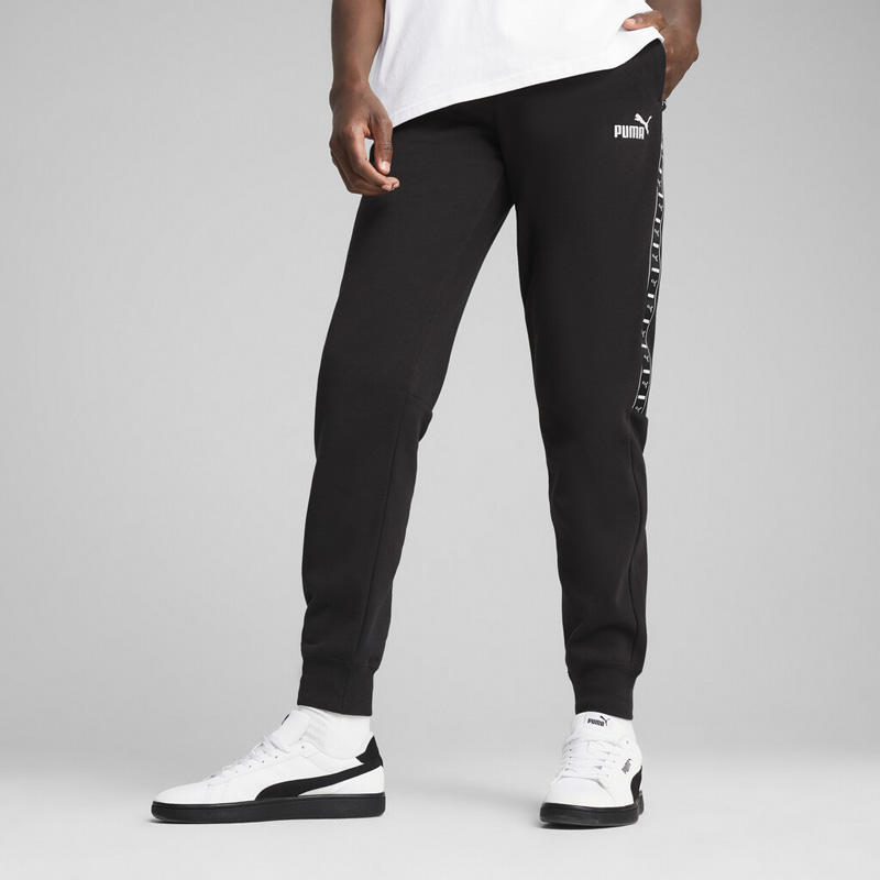 PUMA Essentials Tape Sweatpants Men (684679-01)ΑΝΔΡΙΚΟ ΠΑΝΤΕΛΟΝΙ ΦΟΡΜΑΣ ΜΑΥΡΟ