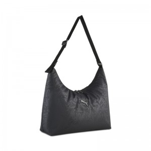 PUMA POP 7.5L Slouchy Hobo Bag (091709-04)ΓΥΝΑΙΚΕΙΑ ΤΣΑΝΤΑ Black-Script