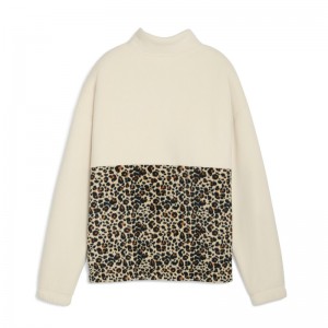 PUMA Essentials Animal Print Relaxed Crew Women (688083-87)ΓΥΝΑΙΚΕΙΑ ΜΠΛΟΥΖΑ Alpine Snow