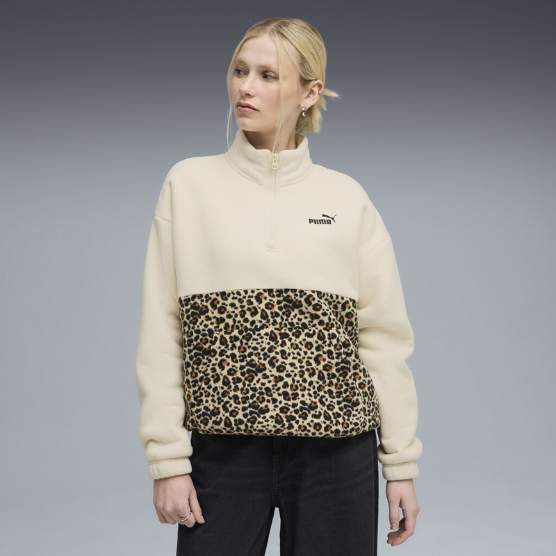 PUMA Essentials Animal Print Relaxed Crew Women (688083-87)ΓΥΝΑΙΚΕΙΑ ΜΠΛΟΥΖΑ Alpine Snow