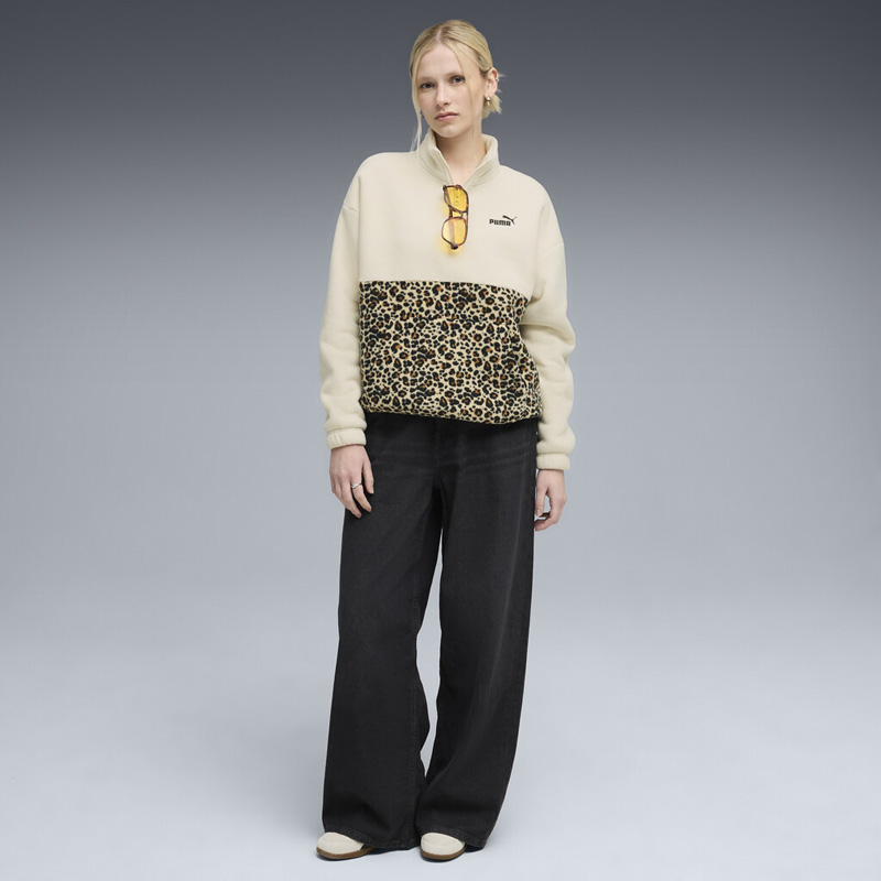 PUMA Essentials Animal Print Relaxed Crew Women (688083-87)ΓΥΝΑΙΚΕΙΑ ΜΠΛΟΥΖΑ Alpine Snow