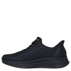 SKECHERS BOBS Squad 4 - Key Look (117740-BBK)ΓΥΝΑΙΚΕΙΑ ΠΑΠΟΥΤΣΙΑ ΔΕΡΜΑΤΙΝΑ ΜΑΥΡΑ