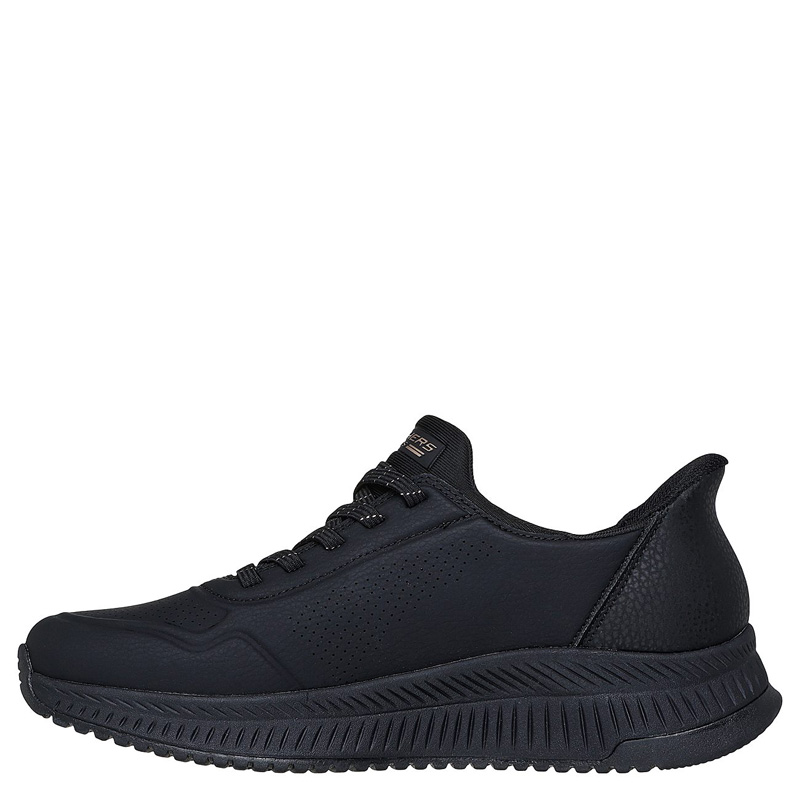 SKECHERS BOBS Squad 4 - Key Look (117740-BBK)ΓΥΝΑΙΚΕΙΑ ΠΑΠΟΥΤΣΙΑ ΔΕΡΜΑΤΙΝΑ ΜΑΥΡΑ