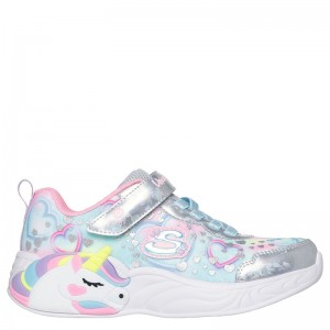 SKECHERS Unicorn Dreams - Heart Sparkles (303063L-SMLT)ΠΑΙΔΙΚΑ ΠΑΠΟΥΤΣΙΑ ΦΩΤΙΖΟΜΕΝΑ MULTI