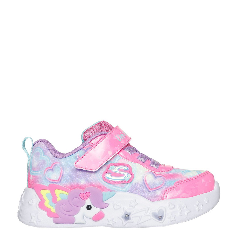 SKECHERS Unicorn Charmer - Lil Heart Sparkles (303064N-PKMT)ΒΡΕΦΙΚΑ ΠΑΠΟΥΤΣΙΑ ΦΩΤΙΖΟΜΕΝΑ ΠΟΛΥΧΡΩΜΑ