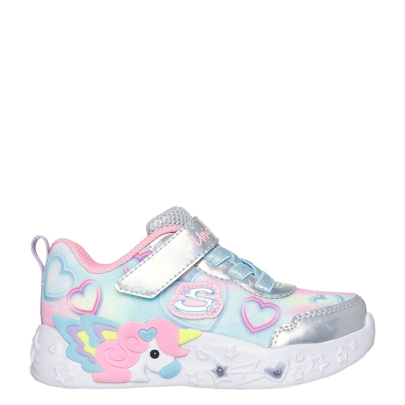 SKECHERS Unicorn Charmer - Lil Heart Sparkles (303064N-SMLT)ΒΡΕΦΙΚΑ ΠΑΠΟΥΤΣΙΑ ΦΩΤΙΖΟΜΕΝΑ ΠΟΛΥΧΡΩΜΑ