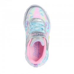 SKECHERS Unicorn Charmer - Lil Heart Sparkles (303064N-SMLT)ΒΡΕΦΙΚΑ ΠΑΠΟΥΤΣΙΑ ΦΩΤΙΖΟΜΕΝΑ ΠΟΛΥΧΡΩΜΑ