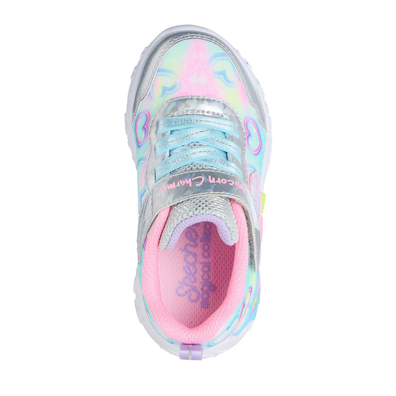 SKECHERS Unicorn Charmer - Lil Heart Sparkles (303064N-SMLT)ΒΡΕΦΙΚΑ ΠΑΠΟΥΤΣΙΑ ΦΩΤΙΖΟΜΕΝΑ ΠΟΛΥΧΡΩΜΑ
