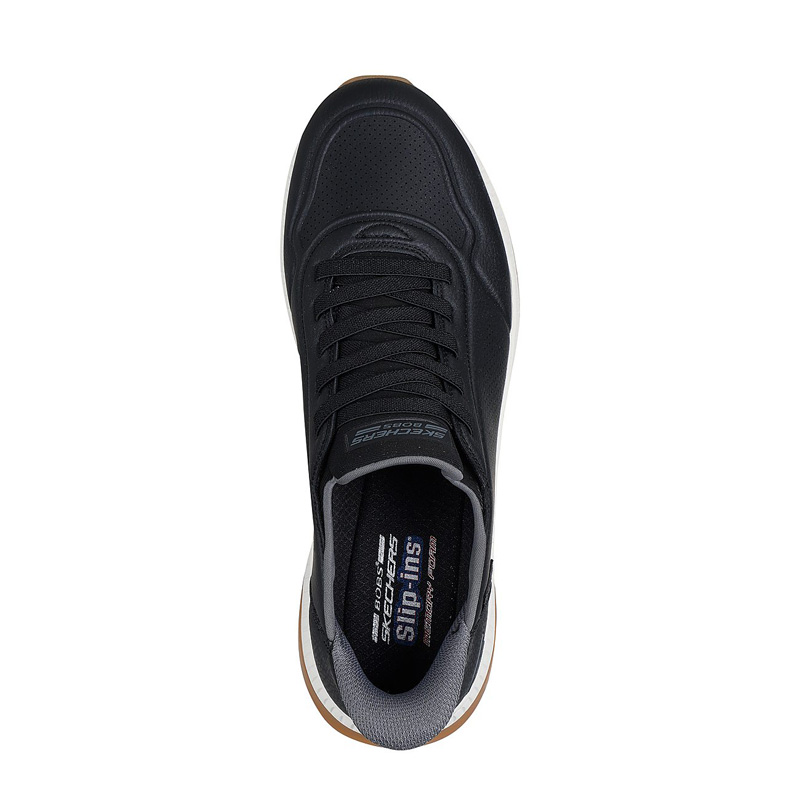 SKECHERS Bobs Sport Squad 4 - Direct Step (118424-BLK)ΑΝΔΡΙΚΑ ΠΑΠΟΥΤΣΙΑ ΜΑΥΡΟ/ΛΕΥΚΟ