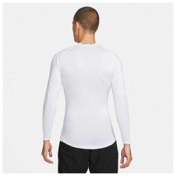 Nike Pro fitness Dri-FIT (FB7919-100)Ανδρική εφαρμοστή μακρυμάνικη μπλούζα ΛΕΥΚΗ