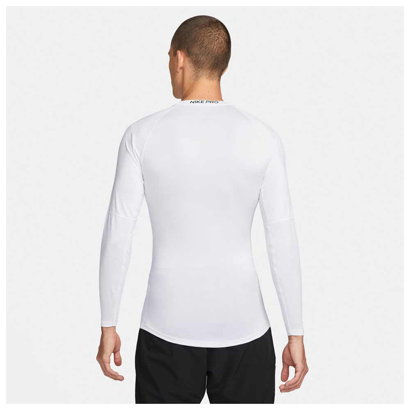 Nike Pro fitness Dri-FIT (FB7919-100)Ανδρική εφαρμοστή μακρυμάνικη μπλούζα ΛΕΥΚΗ