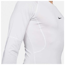 Nike Pro fitness Dri-FIT (FB7919-100)Ανδρική εφαρμοστή μακρυμάνικη μπλούζα ΛΕΥΚΗ