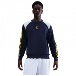 Nike Crew Fleece Sweatshirt (IH4286-410)Ανδρικό φούτερ MIDNIGHT NAVY/PURE PLATINUM