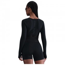 Nike Pro Dri-FIT (HV9992-010)Γυναικεία μακρυμάνικη crop μπλούζα ΜΑΥΡΗ Nike Pro Dri-FIT (HV9992-010)Γυναικεία μακρυμάνικη crop μπλούζα ΜΑΥΡΗ