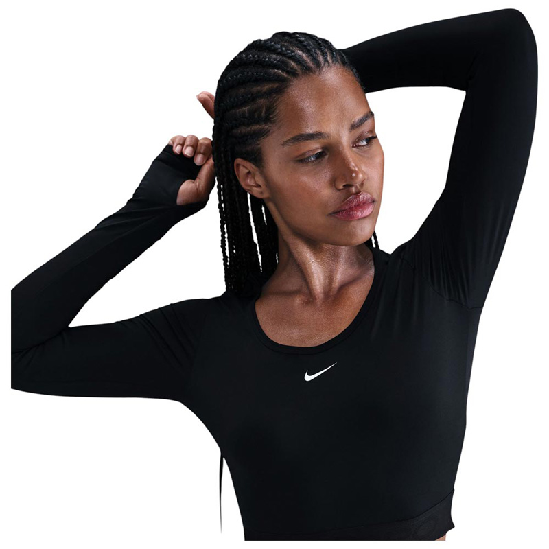 Nike Pro Dri-FIT (HV9992-010)Γυναικεία μακρυμάνικη crop μπλούζα ΜΑΥΡΗ Nike Pro Dri-FIT (HV9992-010)Γυναικεία μακρυμάνικη crop μπλούζα ΜΑΥΡΗ