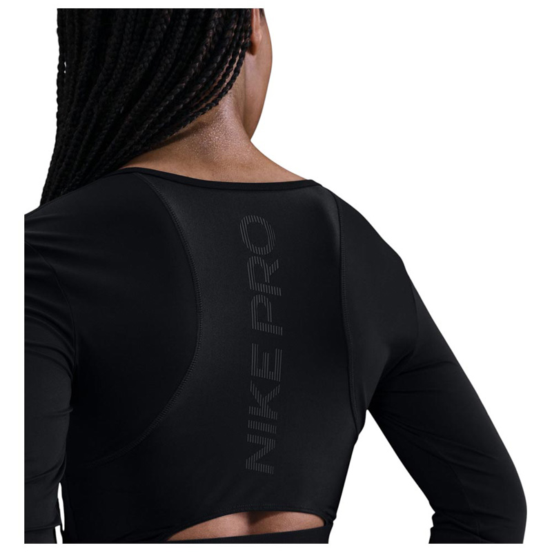 Nike Pro Dri-FIT (HV9992-010)Γυναικεία μακρυμάνικη crop μπλούζα ΜΑΥΡΗ Nike Pro Dri-FIT (HV9992-010)Γυναικεία μακρυμάνικη crop μπλούζα ΜΑΥΡΗ