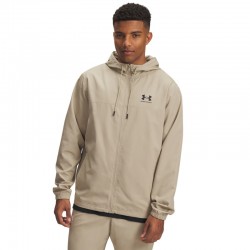 Under Armour Rival Woven Windbreaker (1390149-299)ΑΝΔΡΙΚΗ ΖΑΚΕΤΑ ΑΝΤΙΑΝΕΜΙΚΗ/ΥΔΡΟΑΠΩΘΗΤΙΚΗ City Khaki/Black