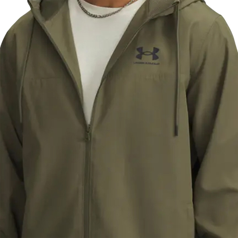 Under Armour Rival Woven Windbreaker (1390149-390)ΑΝΔΡΙΚΗ ΖΑΚΕΤΑ ΑΝΤΙΑΝΕΜΙΚΗ/ΥΔΡΟΑΠΩΘΗΤΙΚΗ Marine OD Green//Black