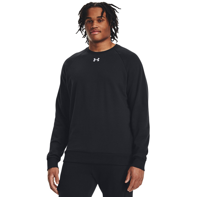 Under Armour Rival Fleece Crew (1379755-001)ΑΝΔΡΙΚΗ ΦΟΥΤΕΡ ΜΠΛΟΥΖΑ ΜΑΥΡΗ