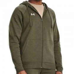 UNDER ARMOUR RIVAL FLEECE FZ HOODIE (1379767-390)ΑΝΔΡΙΚΗ ΦΟΥΤΕΡ ΖΑΚΕΤΑ Marine OD Green//White
