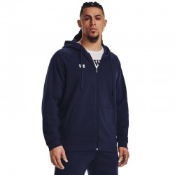 UNDER ARMOUR RIVAL FLEECE FZ HOODIE (1379767-410)ΑΝΔΡΙΚΗ ΦΟΥΤΕΡ ΖΑΚΕΤΑ Midnight Navy//White