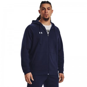 UNDER ARMOUR RIVAL FLEECE FZ HOODIE (1379767-410)ΑΝΔΡΙΚΗ ΦΟΥΤΕΡ ΖΑΚΕΤΑ Midnight Navy//White UNDER ARMOUR RIVAL FLEECE FZ HOODIE (1379767-410)ΑΝΔΡΙΚΗ ΦΟΥΤΕΡ ΖΑΚΕΤΑ Midnight Navy//White