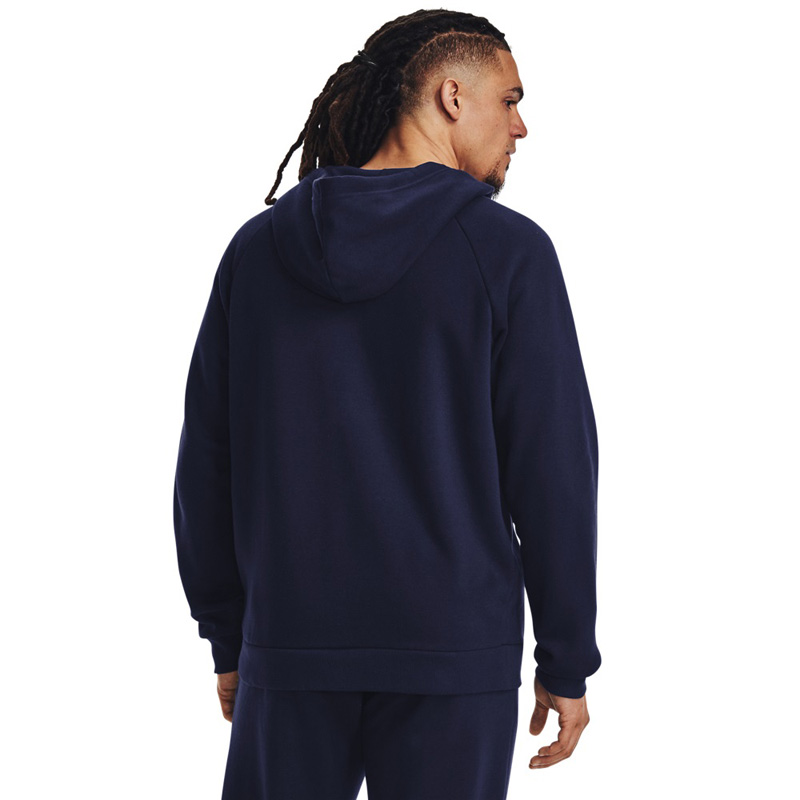 UNDER ARMOUR RIVAL FLEECE FZ HOODIE (1379767-410)ΑΝΔΡΙΚΗ ΦΟΥΤΕΡ ΖΑΚΕΤΑ Midnight Navy//White