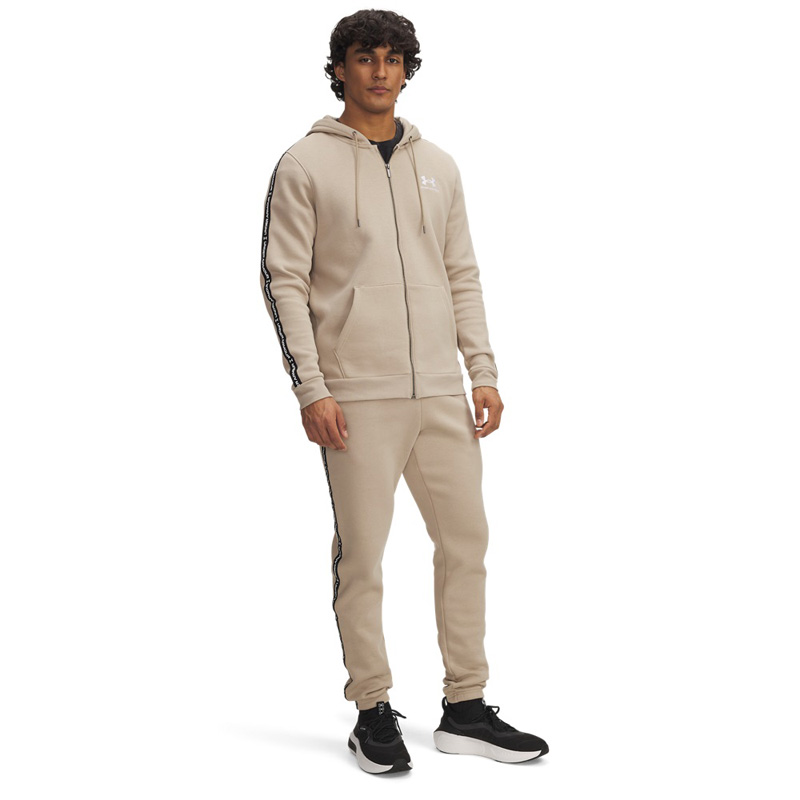 UNDER ARMOUR ICON FLEECE JGR TAPING (1389358-299)ΑΝΔΡΙΚΟ ΠΑΝΤΕΛΟΝΙ ΦΟΡΜΑΣ City Khaki//White