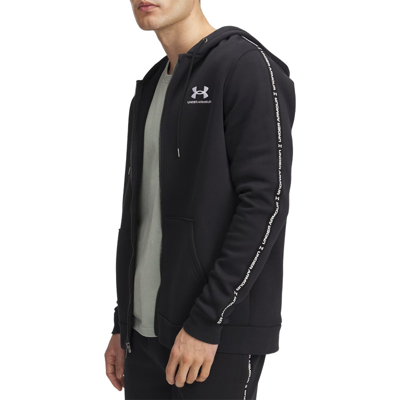 Under Armour Icon Fleece Fz Taping (1390298-001)ΑΝΔΡΙΚΗ ΖΑΚΕΤΑ ΜΑΥΡΗ