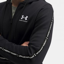 Under Armour Icon Fleece Fz Taping (1390298-001)ΑΝΔΡΙΚΗ ΖΑΚΕΤΑ ΜΑΥΡΗ