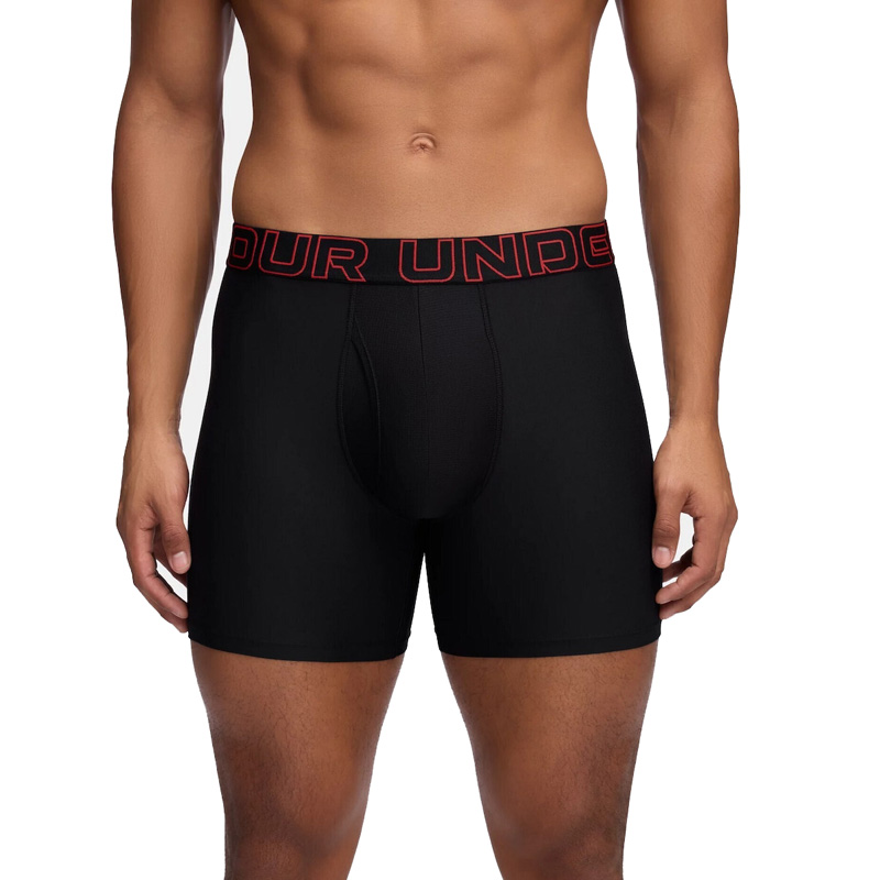 Under Armour Boxer TECH 6inc MENS 3Pack (1383878-005)ΑΝΔΡΙΚΑ ΕΣΩΡΟΥΧΑ 3 ΤΕΜΑΧΙΑ ΜΑΥΡΑ