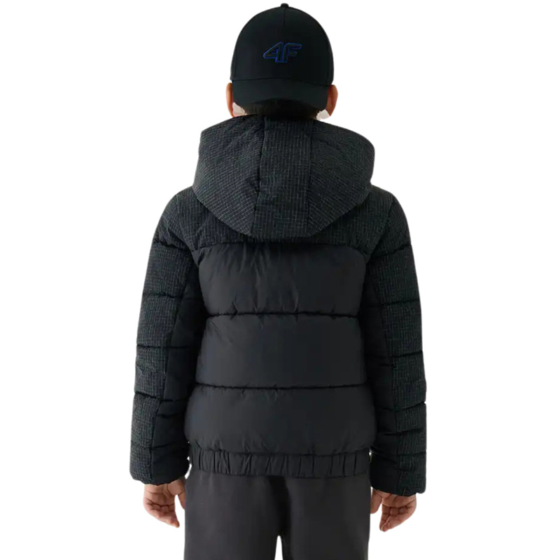 4F DOWN JACKET KIDS (4FJWAW25TDJAM621-20S)ΠΑΙΔΙΚΟ ΜΠΟΥΦΑΝ ΜΑΥΡΟ