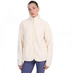 4F FLEECE WMNS (4FWAW25TFLEF328-11S)ΓΥΝΑΙΚΕΙΑ ΖΑΚΕΤΑ OFF WHITE