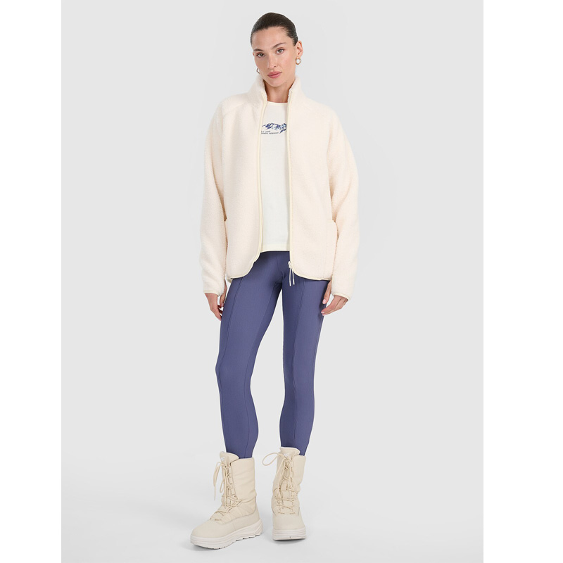 4F FLEECE WMNS (4FWAW25TFLEF328-11S)ΓΥΝΑΙΚΕΙΑ ΖΑΚΕΤΑ OFF WHITE