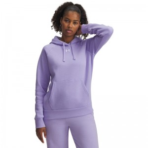 Under Armour Rival Fleece Hoodie Womens (1379500-538)ΓΥΝΑΙΚΕΙΑ ΦΟΥΤΕΡ ΜΠΛΟΥΖΑ ΜΕ ΚΟΥΚΟΥΛΑ Transparent/White