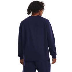 Under Armour Rival Fleece Crew (1379755-410)ΑΝΔΡΙΚΗ ΦΟΥΤΕΡ ΜΠΛΟΥΖΑ Midnight Navy/White