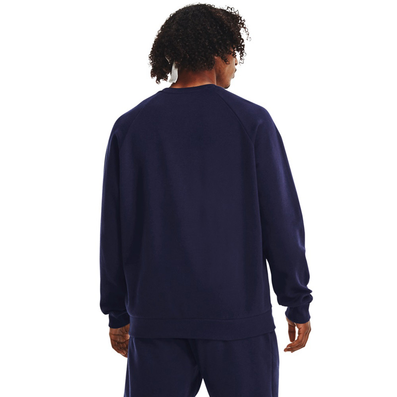 Under Armour Rival Fleece Crew (1379755-410)ΑΝΔΡΙΚΗ ΦΟΥΤΕΡ ΜΠΛΟΥΖΑ Midnight Navy/White