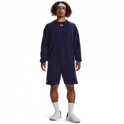 Under Armour Rival Fleece Crew (1379755-410)ΑΝΔΡΙΚΗ ΦΟΥΤΕΡ ΜΠΛΟΥΖΑ Midnight Navy/White