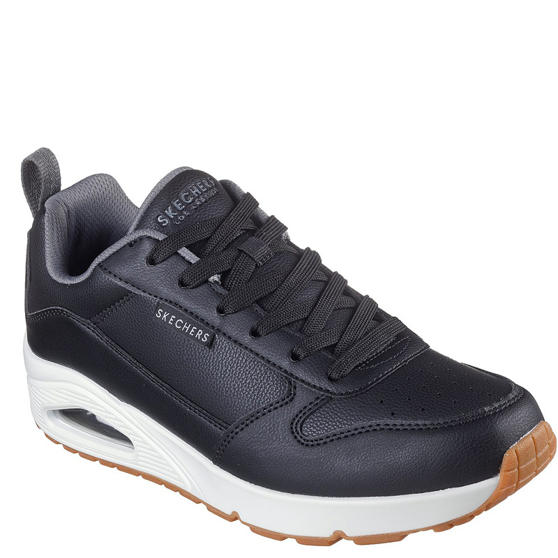 Skechers Uno Alder MENS (183012-BKGY)ΑΝΔΡΙΚΟ ΥΠΟΔΗΜΑ ΜΑΥΡΟ/ΛΕΥΚΟ