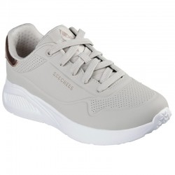 SKECHERS Uno Lite - Shimmer Along Slip-On (177291-NAT)ΓΥΝΑΙΚΕΙΑ ΠΑΠΟΥΤΣΙΑ ΜΠΕΖ/ΛΕΥΚΟ/ΧΡΥΣΟ